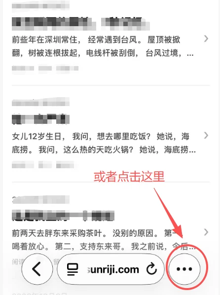 补充说明：点击底部右侧三个点